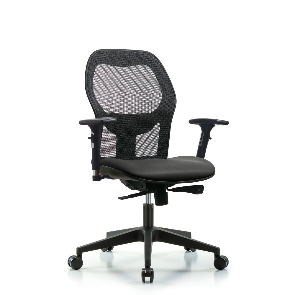 Executive Windova Mesh Back Chair with 3D Adjustable Arms, Carbon Supernova™ Seat, & Casters